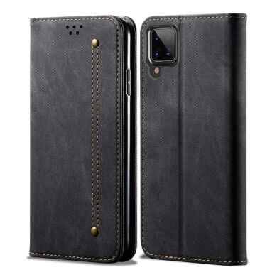 Чохол-нижка UniCase Jeans Wallet для Samsung Galaxy A12 (A125) / A12 Nacho (A127) / M12 (M127) - Black