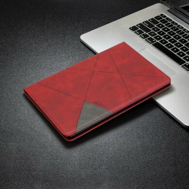 Чехол UniCase Geometric Pattern для Samsung Galaxy Tab S6 lite / S6 Lite (2022/2024) - Red