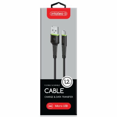 Дата-кабель Intaleo CBFLEXM1 MicroUSB (1.2m) - Black