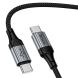 Кабель Hoco X121 Type-C to Type-C (60W, 1.5m) - Black. Фото 5 из 7