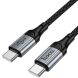 Кабель Hoco X121 Type-C to Type-C (60W, 1.5m) - Black. Фото 4 из 7