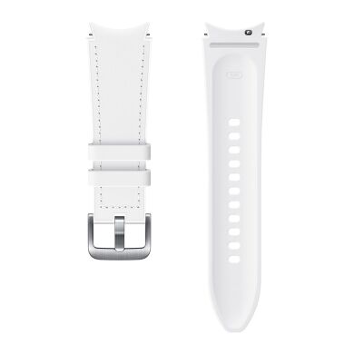 Оригінальний шкіряний ремінець Hybrid Band (Size S/M) для Samsung Galaxy Watch 4 (40/44mm) / Watch 4 Classic (42/46mm) ET-SHR88SWEGRU - White