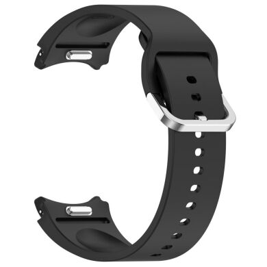 Ремешок Deexe Silicone Band для Samsung Galaxy Watch 4 / 4 Classic / 5 / 5 Pro / 6 / 6 Classic / 7 / FE - Black