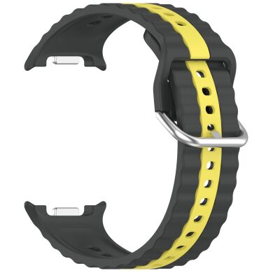 Ремешок Reframe Vertical Strip для Samsung Galaxy Watch 8 (40/44mm) / 8 Classic / Ultra (2025) - Grey / Yellow