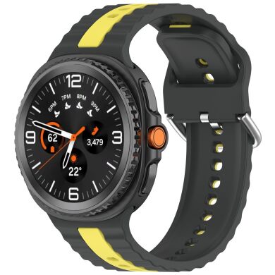 Ремешок Reframe Vertical Strip для Samsung Galaxy Watch 8 (40/44mm) / 8 Classic / Ultra (2025) - Grey / Yellow