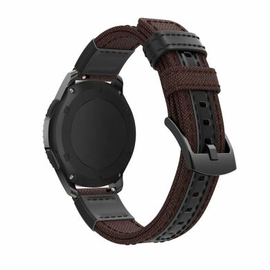 Ремешок UniCase Canvas Strap для Samsung Galaxy Watch 46mm / Watch 3 45mm / Gear S3 - Brown