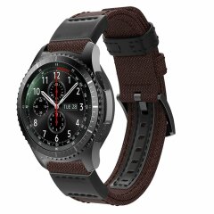 Ремінець UniCase Canvas Strap для Samsung Galaxy Watch 46mm / Watch 3 45mm / Gear S3 - Brown