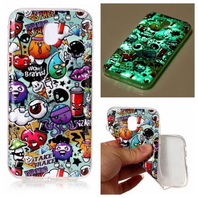 Силиконовый (TPU) чехол Deexe LumiCase для Samsung Galaxy J3 2017 (J330) - Mixed Pattern