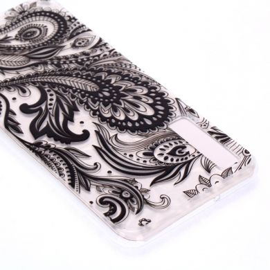 Силіконовий чохол UniCase 3D Diamond Pattern для Samsung Galaxy A7 2018 (A750) - Black Flower