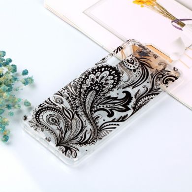 Силіконовий чохол UniCase 3D Diamond Pattern для Samsung Galaxy A7 2018 (A750) - Black Flower