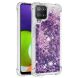 Силиконовый (TPU) чехол Deexe Liquid Glitter для Samsung Galaxy A22 (A225) / M22 (M225) - Dark Purple Hearts. Фото 2 из 7