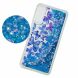 Силіконовий (TPU) чохол Deexe Liquid Glitter для Samsung Galaxy A7 2018 (A750) Blue Butterflies