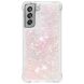 Силиконовый (TPU) чехол Deexe Liquid Glitter для Samsung Galaxy S21 FE (G990) - Pink Stars. Фото 3 из 7