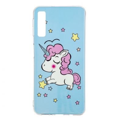 Силиконовый (TPU) чехол Deexe LumiCase для Samsung Galaxy A7 2018 (A750) - Unicorn Luminous TPU