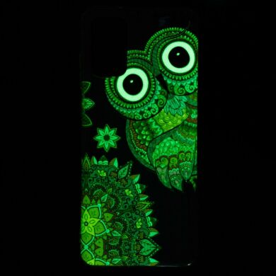 Силиконовый (TPU) чехол Deexe LumiCase для Samsung Galaxy S20 Plus (G985) - Owl Pattern