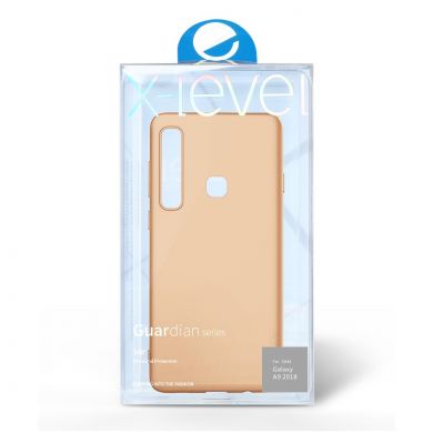 Силиконовый (TPU) чехол X-LEVEL Matte для Samsung Galaxy A9 2018 (A920) - Gold