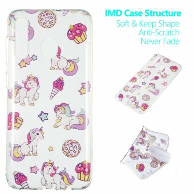 Силіконовий (TPU) чохол Deexe Pretty Glossy для Samsung Galaxy A50 (A505), Unicorn