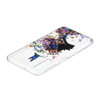 Силиконовый (TPU) чехол Deexe Pretty Glossy для Samsung Galaxy A7 2018 (A750) - Flowered Girl