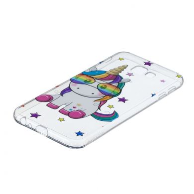 Силіконовий (TPU) чохол Deexe Pretty Glossy для Samsung Galaxy J4+ (J415) - Unicorn Wearing Glasses
