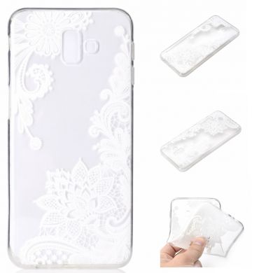 Силіконовий (TPU) чохол Deexe Pretty Glossy для Samsung Galaxy J6+ (J610), Lace Flower