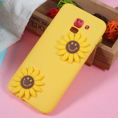 Силиконовый (TPU) чехол UniCase 3D Cartoon Pattern для Samsung Galaxy J6 2018 (J600) - Sunflower Pattern