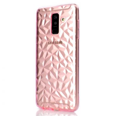 Силиконовый (TPU) чехол UniCase 3D Diamond Grain для Samsung Galaxy A6+ 2018 (A605) - Pink