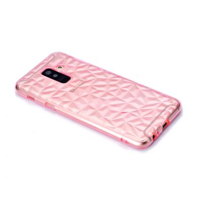 Силиконовый (TPU) чехол UniCase 3D Diamond Grain для Samsung Galaxy A6+ 2018 (A605) - Pink