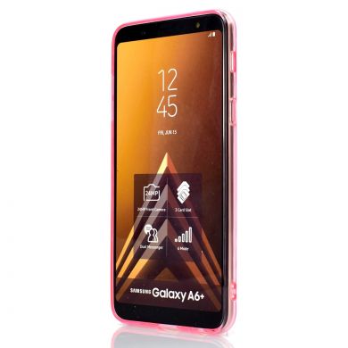 Силиконовый (TPU) чехол UniCase 3D Diamond Grain для Samsung Galaxy A6+ 2018 (A605) - Pink