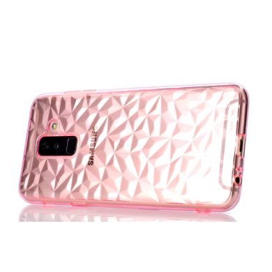 Силиконовый (TPU) чехол UniCase 3D Diamond Grain для Samsung Galaxy A6+ 2018 (A605) - Pink