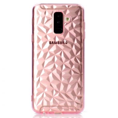 Силиконовый (TPU) чехол UniCase 3D Diamond Grain для Samsung Galaxy A6+ 2018 (A605) - Pink