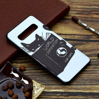 Силіконовий (TPU) чохол UniCase Color Style для Samsung Galaxy S10 (G973), Cat Reading Book