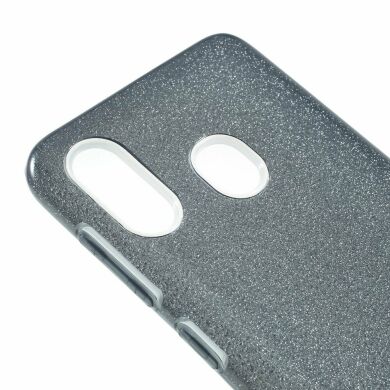 Силиконовый (TPU) чехол UniCase Glitter Cover для Samsung Galaxy A30 (A305) - Black