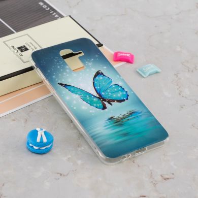 Силиконовый (TPU) Deexe LumiCase для Samsung Galaxy J8 2018 (J810) - Blue Butterfly