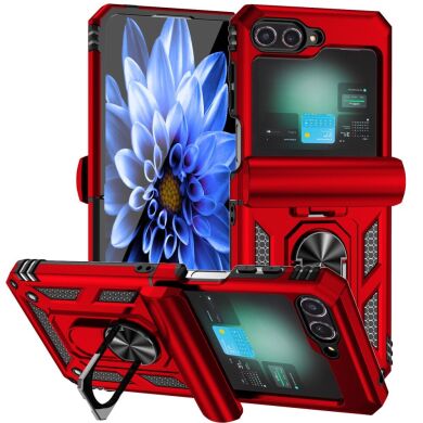 Защитный чехол Deexe Armor Case (FF) для Samsung Galaxy Flip 6 - Red