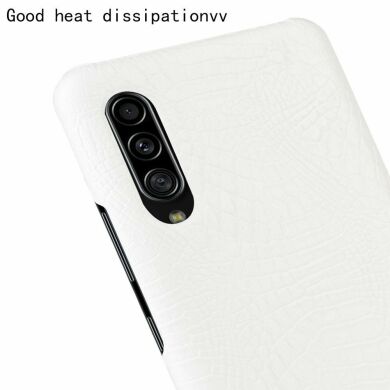 Защитный чехол Deexe Croco Style для Samsung Galaxy A70s (A707) - White