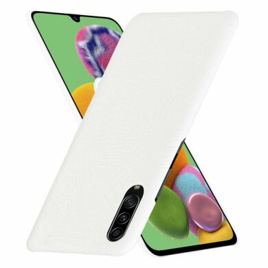 Защитный чехол Deexe Croco Style для Samsung Galaxy A70s (A707) - White
