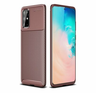 Защитный чехол Deexe Fusion для Samsung Galaxy S20 Plus (G985) - Brown