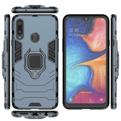 Захисний чохол Deexe Hybrid Case для Samsung Galaxy A20s (A207) - Blue