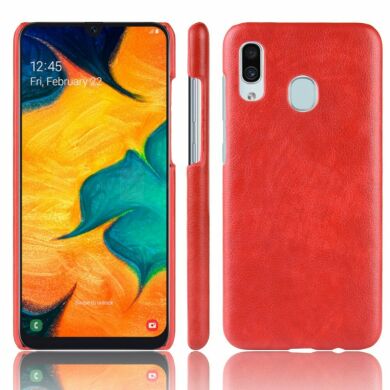 Захисний чохол Deexe Leather Back Cover для Samsung Galaxy A40 (А405) - Red
