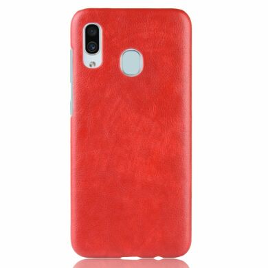 Защитный чехол Deexe Leather Back Cover для Samsung Galaxy A40 (А405) - Red
