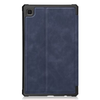 Захисний чохол Deexe Leather Stand для Samsung Galaxy Tab A7 Lite (T220/T225) - Dark Blue