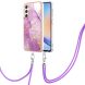 Защитный чехол Deexe Marble Case with Strap для Samsung Galaxy A24 (A245) - Light Purple. Фото 1 из 6