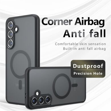Захисний чохол Deexe Matte Skin with MagSafe для Samsung Galaxy S25 (S931) - Black