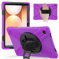 Защитный чехол Deexe Rotation Hybrid для Samsung Galaxy Tab A11 Plus (X230/236) - Purple