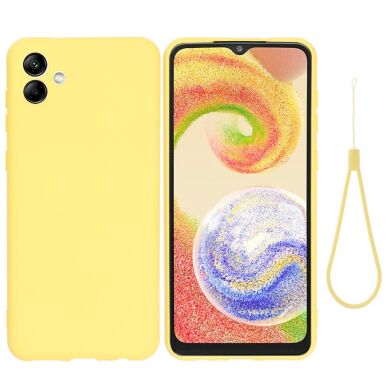 Защитный чехол Deexe Silicone Case для Samsung Galaxy A04e (A042) - Yellow