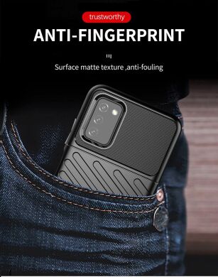 Защитный чехол Deexe Thunder Series для Samsung Galaxy A03s (A037) - Black