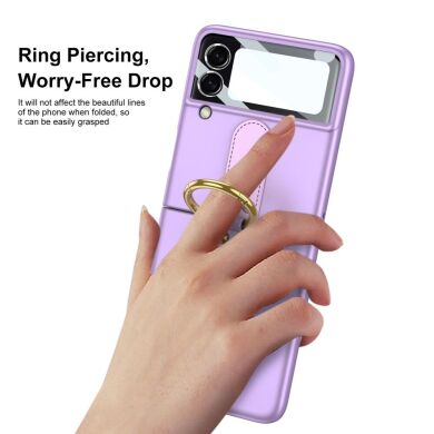 Захисний чохол GKK Ring Holder для Samsung Galaxy Flip 3 - Silver