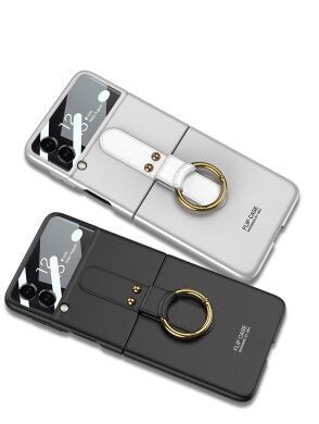 Защитный чехол GKK Ring Holder для Samsung Galaxy Flip 3 - Midnight Green