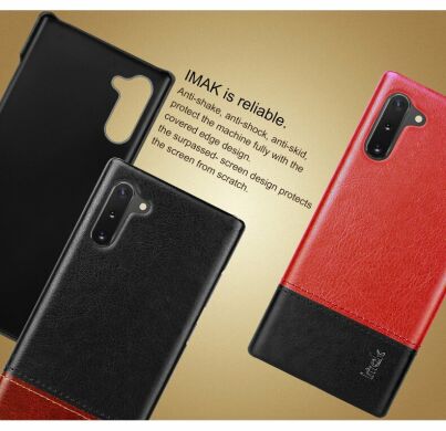 Защитный чехол IMAK Leather Series для Samsung Galaxy Note 10 (N970) - Red / Black