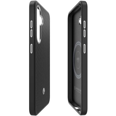 Захисний чохол Spigen (SGP) Enzo Aramid (MagFit) для Samsung Galaxy S25 Plus (S936) ACS09120 / GP-FPS936PGABW - Black / Silver